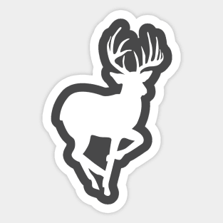 White Deer Buck Sticker